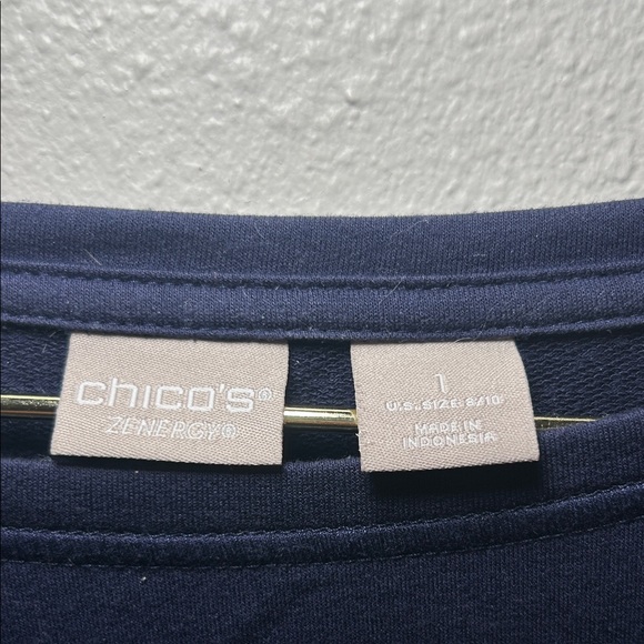 Elegant Navy Long Sleeve Top - Picture 2 of 4